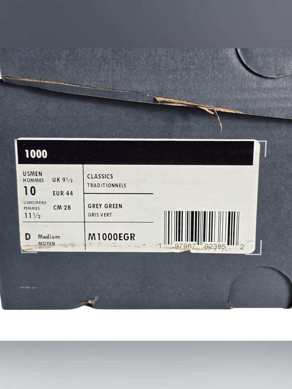 New Balance 1000 Grey Day 2025 M1000EGR Silver Black Men’s 10 New Box - Picture 12 of 15